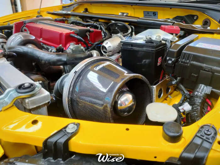 กรองอากาศ Gruppe M คาร์บอนไฟเบอร์ สำหรับ Mitsubishi อีโว 7-9 ระบบกรองอากาศที่จะยกระดับเพิ่มสมรรถนะแรงม้าแรงบิดได้มากกว่าของแต่งกรองเปลือยทั่วไป