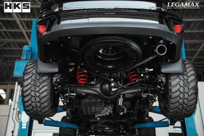 ท่อไอเสียญี่ปุ่นแบรนด์ HKS สำหรับ Ford Next Gen Everest ท่อปลายคาร์บอนไฟเบอร์สำหรับรถยนต์ โตโยต้า นิสสัน ฮอนด้า มาสด้า มิตซูบิชิ อีซูซุ ฟอร์ด ซูซูกิ