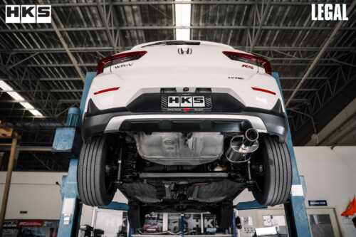 ท่อไอเสียญี่ปุ่นแบรนด์ HKS สำหรับ Honda WR-V ท่อปลายคาร์บอนไฟเบอร์สำหรับรถยนต์ โตโยต้า นิสสัน ฮอนด้า มาสด้า มิตซูบิชิ อีซูซุ ฟอร์ด ซูซูกิ