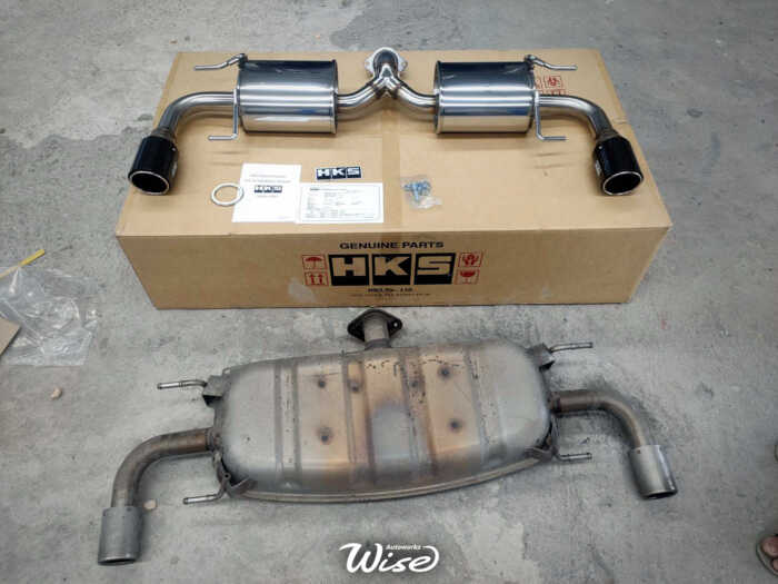 ท่อไอเสียญี่ปุ่นแบรนด์ HKS สำหรับ Mazda CX-5 ท่อปลายคาร์บอนไฟเบอร์สำหรับรถยนต์ โตโยต้า นิสสัน ฮอนด้า มาสด้า มิตซูบิชิ อีซูซุ ฟอร์ด ซูซูกิ