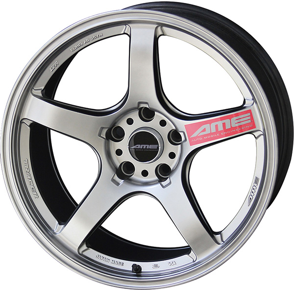 裏リム振れ有] AME Tracer GT-V 114.3 5h 18インチ 9.5J+45 2本 Enkei